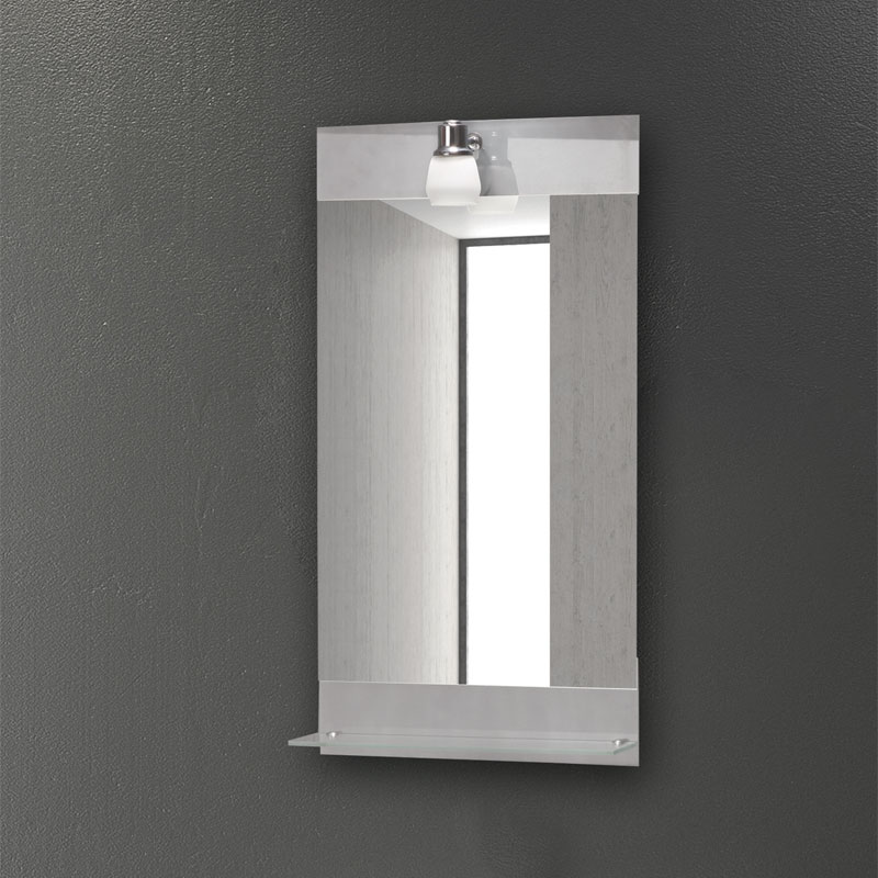 Καθρέπτης με φωτιστικό και εταζέρα 28081 KARAG 85x45cm